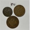 Image 2 : LOT OF 3 ANTIQUE WORLD COINS