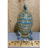 Image 2 : FABERGE STYLE BLUE EGG ON STAND