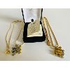 Image 1 : MATCHING FAF DESIGN NECKLACES - INUKSHUK ETERNAL SYMBOL SET IN GOLD & PEWTER