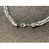 Image 2 : HEAVY SILVER BRAIDED CHAIN COSTUME JEWELRY NECKLACE