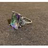 Image 2 : VINTAGE STERLING RING SET WITH MYSTIC STONE 