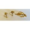 Image 2 : 1950's CULTURED PEARL BROOCH AND EARRING SET