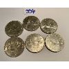 336  LOT OF 6 CND SILVER DOLLARS  1972 TO 1986
