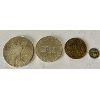 Image 2 : LOT OF 4 COINS - US 1923 LIBERTY SILVER $, CND 1973 PEI $, NFL 1919 PENNY, BRIT 1862 1 1/2 CENTS
