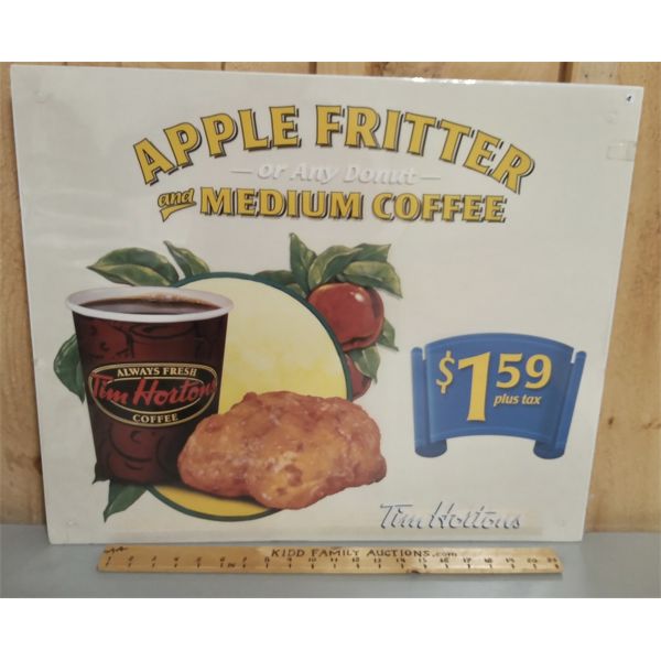 TIM HORTONS CARDBOARD ADVERTISMENT 25 X 21 INCHES