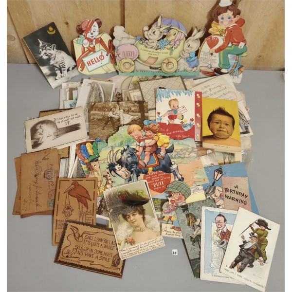 LARGE QTY OF POSTCARDS AND GREETING CARDS