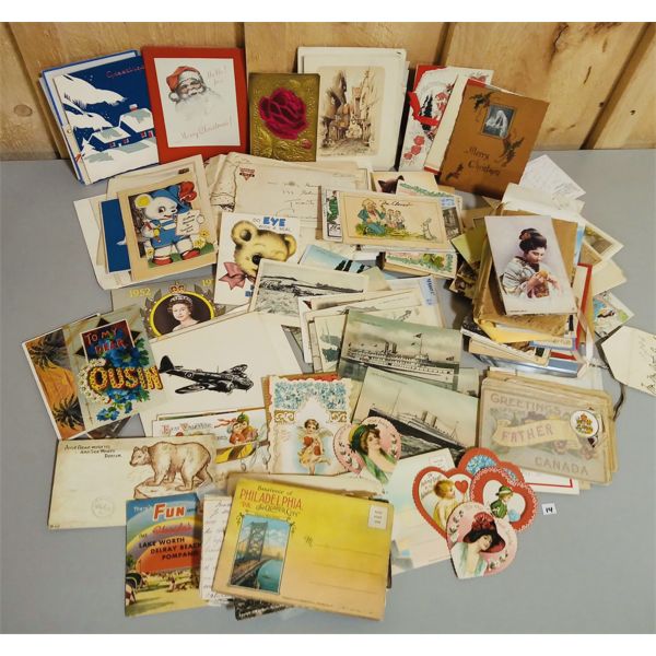 LARGE QTY OF POSTCARDS AND GREETING CARDS