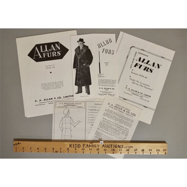 ALLAN FURS 1937-1939 SALES BROCHURES