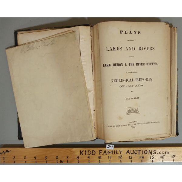 BOOKS OF CANADIAN GEOLOGICAL MAPS PUBLISHED 1857