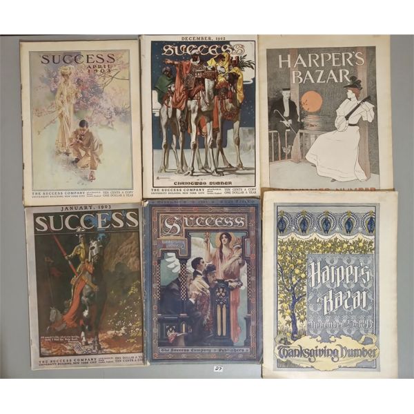 LOT OF 6 ANTIQUE PUBLICATIONS