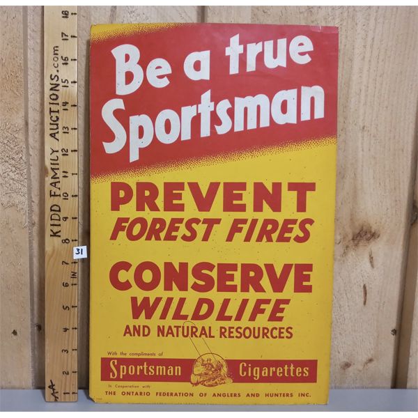 SPORTSMAN CIGARETTES CONSERVATION AD