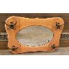 Image 1 : ANTIQUE OAK ENTRANCE MIRROR WITH HAT HOOKS