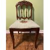 Image 1 : ANTIQUE MAHOGANY OCCASIONAL CHAIR WITH FINE DETAIL & TAPESTRY COVER