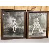 Image 1 : LOT OF 2 FRAMED ANTIQUE PHOTO ART PIECES - 17 X 21 INCHES