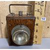 Image 1 : ANTIQUE OAK WATCHMAN'S SAFETY LIGHT