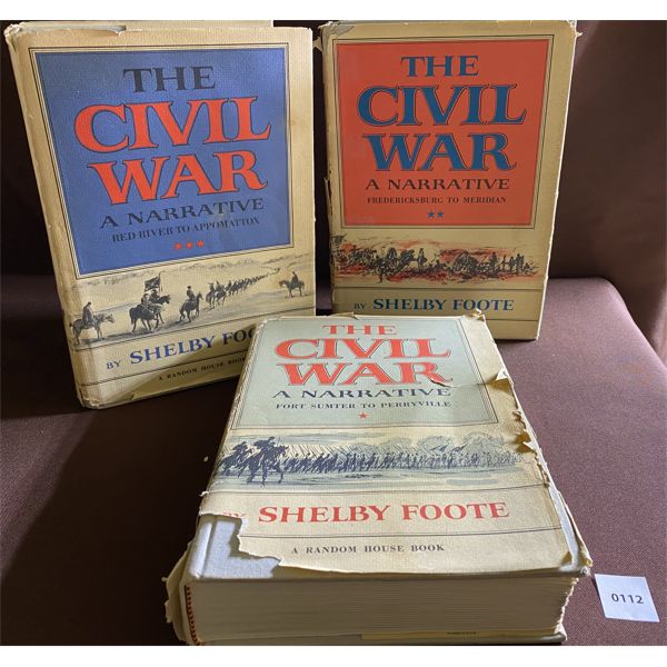 3 VOLUME SET - THE CIVIL WAR - SHELBY FOOTE 1958