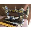Image 1 : ANTIQUE WHITE SEWING MACHINE - EXCELLENT DECALS