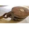 Image 2 : LARGE ANTIQUE WOODEN PULLEY - 30" LONG