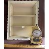 Image 1 : ANTIQUE SHADOWBOX SHELF & SCHATZ - GERMANY BAKELITE CLOCK