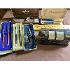 Image 1 : LOT OF PEN & PENCIL SETS - SHEFIELD FOUNTAIN PEN, PAPER MATE, PARKER & VINTAGE DESK CALENDAR