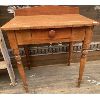 Image 1 : ANTIQUE WASH STAND WITH SINGLE DRAWER - 27" X 18" X 29 H