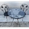 Image 1 : WROUGHT IRON BISTRO STYLE PATIO SET