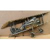 Image 2 : LOT OF COLLECTIBLES - CAMERA, BELLOWS, METAL WALL ART