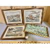 Image 1 : LOT OF 4 VINTAGE FISHING PRINTS