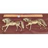 Image 1 : SET OF BRASS HORSES - WALL ART