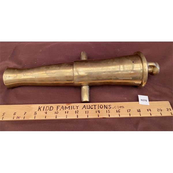 SOLID BRASS CANNON BARREL - APPROX 14" L