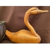 Image 3 : VINTAGE APPLE BASKET & 2 CARVED CANADA GEESE 