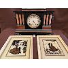 Image 1 : INGRAM MANTLE CLOCK & J. JENSEN ART PIECES