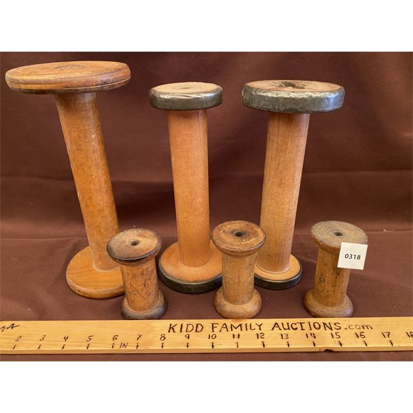 LOT OF 6 SPINNING WHEEL SPOOLS