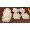 Image 1 : SET OF WHITE CARNIVAL GLASS SIDE PLATES & NAPPIES