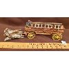 Image 1 : VINTAGE CAST TOY - FIRETRUCK WITH LADDERS & DRIVER 