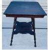 Image 1 : ANTIQUE PARLOUR TABLE - WALNUT FINISH - 21" SQUARE