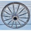 Image 1 : 4' ANTIQUE WOODEN SPOKED WAGON WHEEL