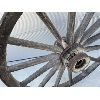 Image 2 : 4' ANTIQUE WOODEN SPOKED WAGON WHEEL