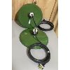 Image 1 : LOT OF 2 GREEN PORCELAINE HANGING LAMPS - EXCELLENT CONDITION
