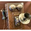 Image 2 : ANTIQUE WALL MOUNT TELEPHONE - NE MGT CO - NICKLE FINISH PICTURE FRAME STYLE - 1910