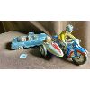 Image 1 : LOT OF 2 - ANTIQUE TIN TOYS - WINDUP MOTORCYCLE & MERCEDES BENZ