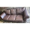 Image 1 : DARK BROWN 3 SEATER LEATHER SOFA