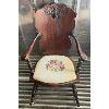 Image 1 : ANTIQUE QUEEN STYLE ROCKING CHAIR - EXCELLENT DETAILS