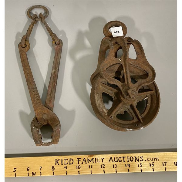 METAL PULLEY & LIFTING TONGS