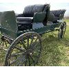Image 2 : ANTIQUE 3 SEATER HORSE DRAWN BUGGY