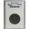 Image 1 : 1852 1C Brown--Cleaned--ANACS. MS60 Details. NGC C