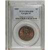 Image 1 : 1855 1C Upright 5s MS64 Red and Brown PCGS. PCGS P