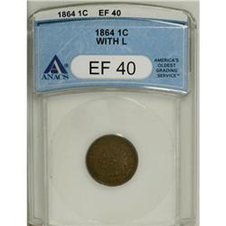 1864 1C L On Ribbon XF40 ANACS. NGC Census: (27/37