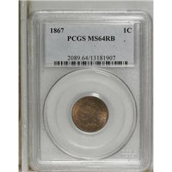 1867 1C MS64 Red and Brown PCGS. PCGS Population (