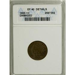 1869 1C --Damaged--ANACS. XF40 Details. NGC Census: